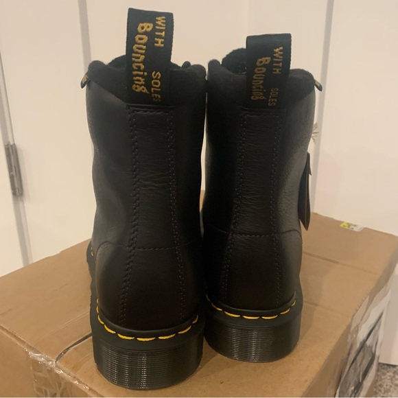 Black Dr. Martens 1460 Pascal Warmwair Leather Lace Up Boot - Picture 7 of 8